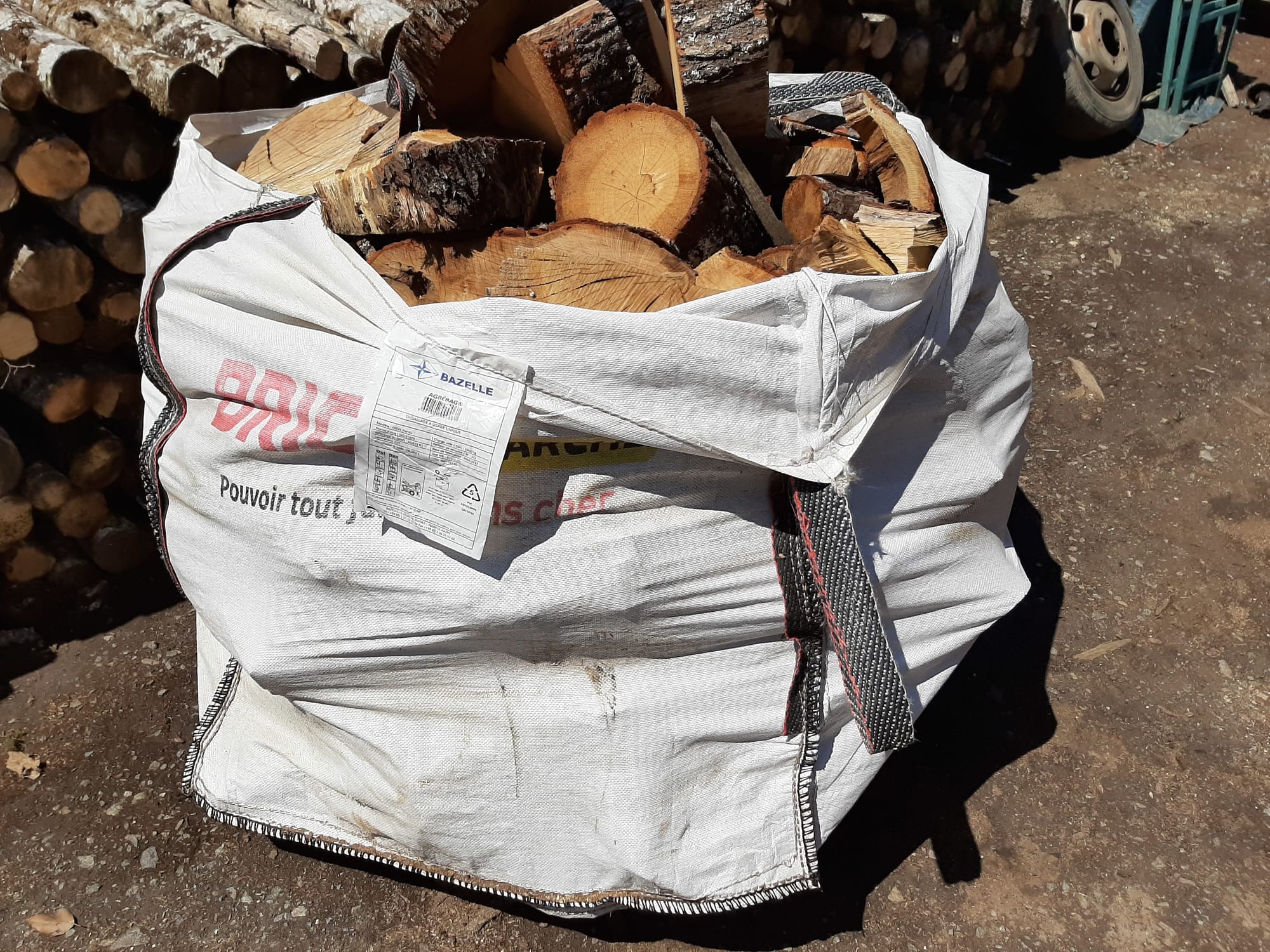 big sac 1m cube de chute de bois
