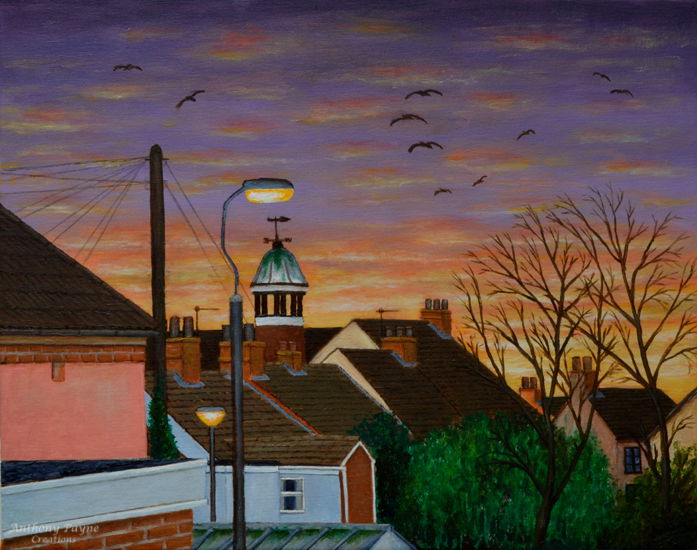 "Sunrise with Seagulls"