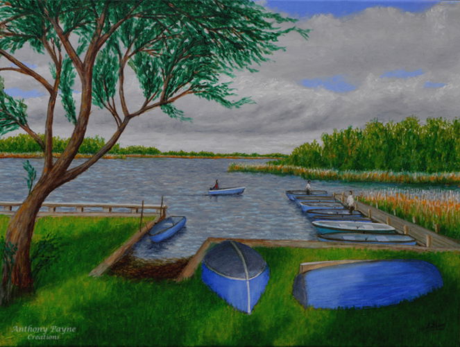 "Boats on Filby Broad"