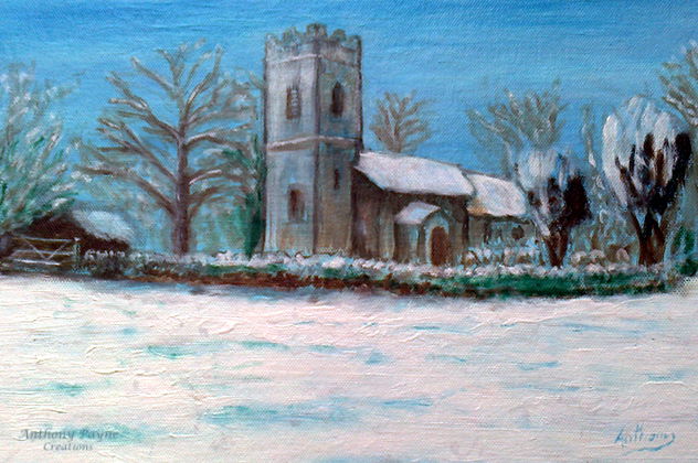 "Norfolk Church in Winter"