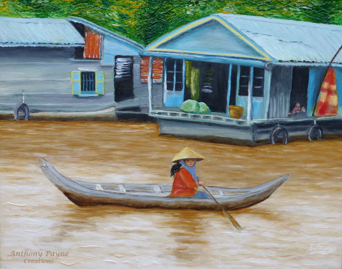 "Cambodian Fishing Village"