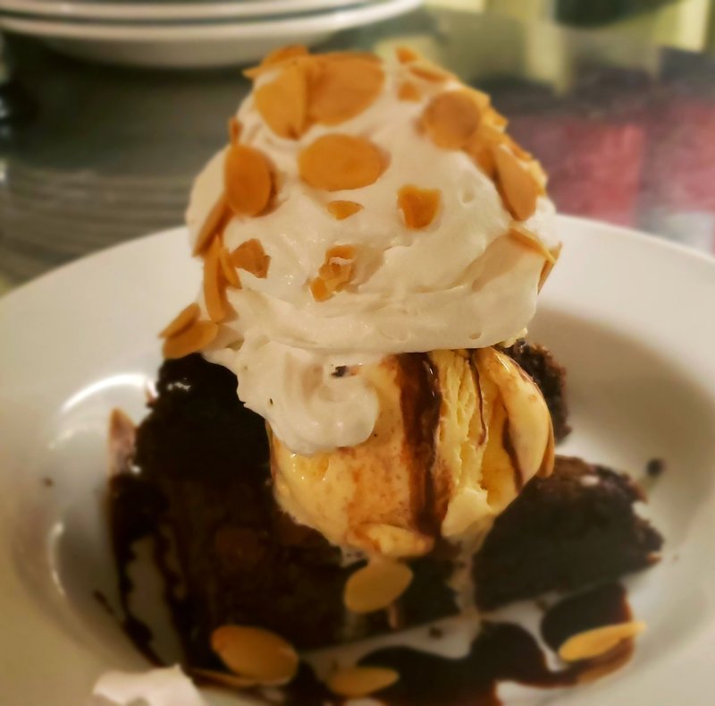Warm Chocolate Chip Brownie Sundae