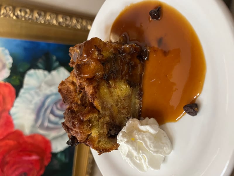 Warm Chocolate Chip Bread Pudding