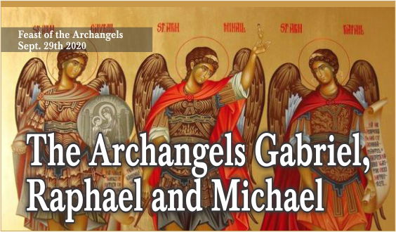 The Archangels Gabriel, Raphael and Michael