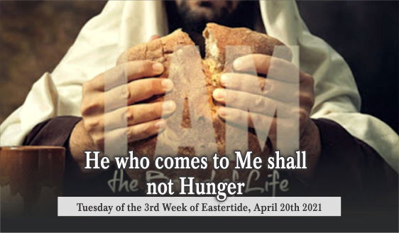 He Who Comes To Me Shall Not Hunger.