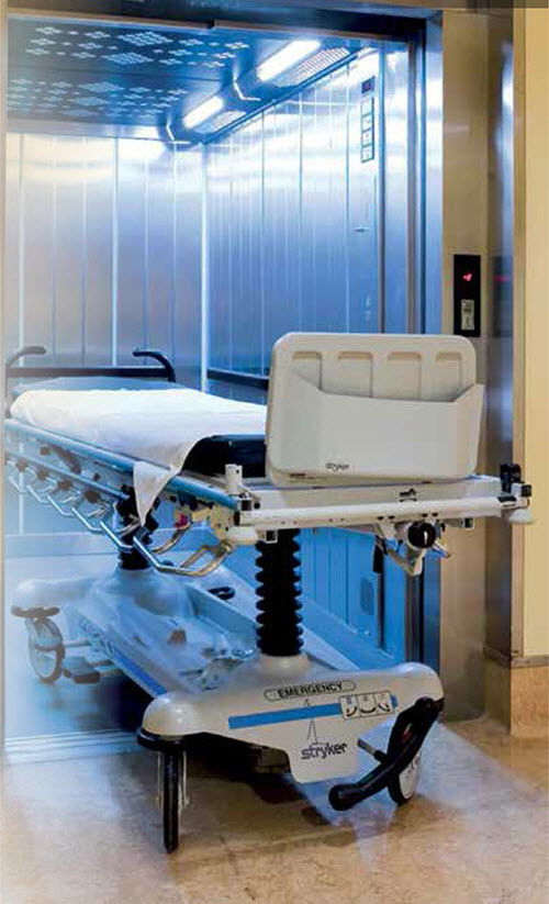 Technolift Cabins - M/ Magdy El Ganzouri - It is specially designed to suit hospitals and medical dispensaries for transporting patients