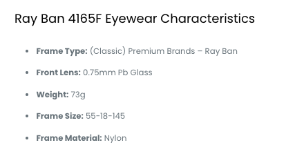 RAY-BAN 4165F