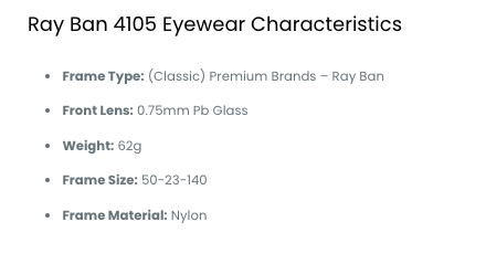 RAY-BAN 4105