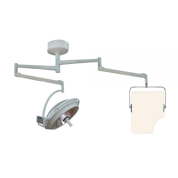 CEILING MOUNT OVERHEAD BARRIER WITH TORSO CUTOUT & LIGHT