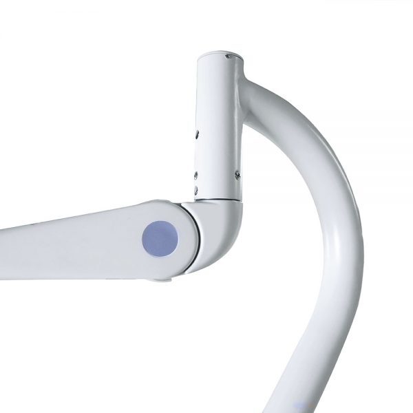 ROUND ARM OVERHEAD LEAD ACRYLIC BARRIER WITH LEAD CURTAIN