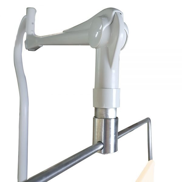 ROUND ARM OVERHEAD LEAD ACRYLIC BARRIER WITH LEAD CURTAIN