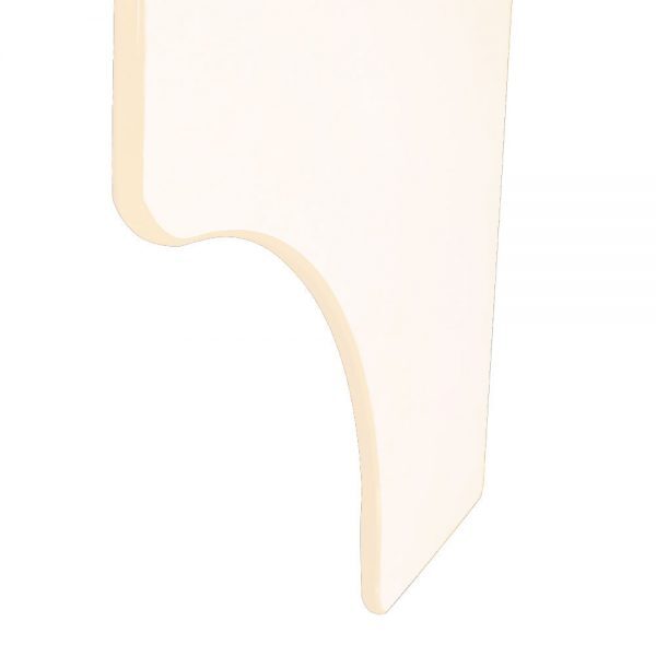 SQUARE ARM OVERHEAD LEADED ACRYLIC BARRIER WITH ROSO CUTOUT