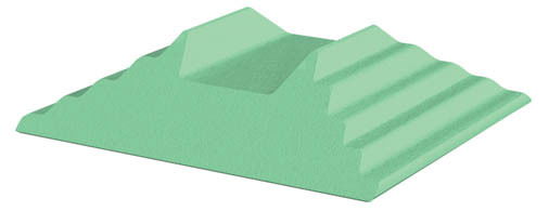 Coated Bilateral Adult Oblique Finger Block Sponge (Stealth)