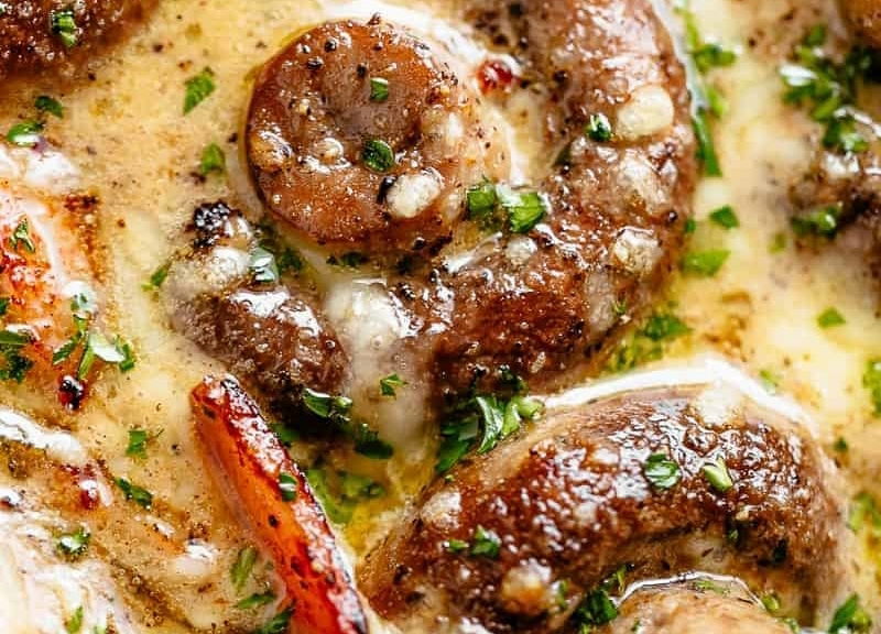 CHEESE GARLIC MUSHROOMS