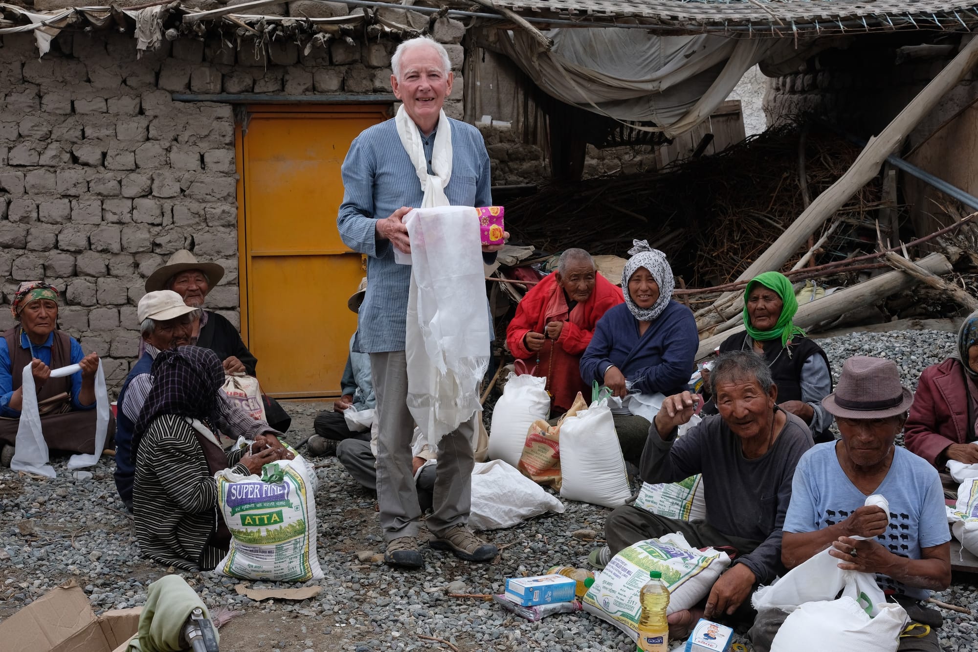 Distributing food for clients of The Compassion Team