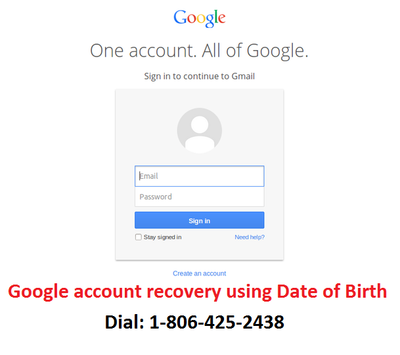 How to recover a Google account using the date of birth?