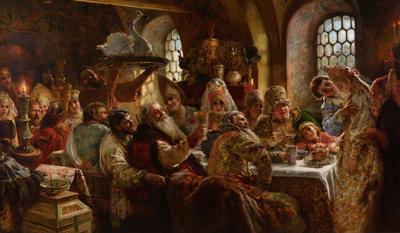 Konstantin Makovsky: Un banquete de la boda del Boyar