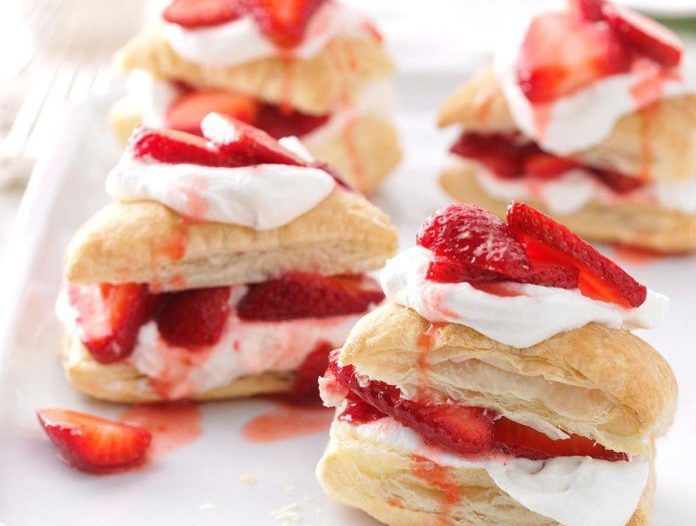 Strawberry Shortcake Puffs