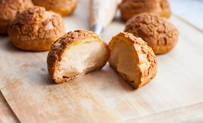 Choux with Salted Caramels