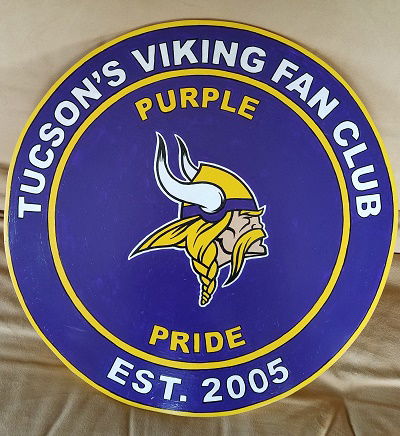 #18 - Custom shield for Tucson Vikings fan club