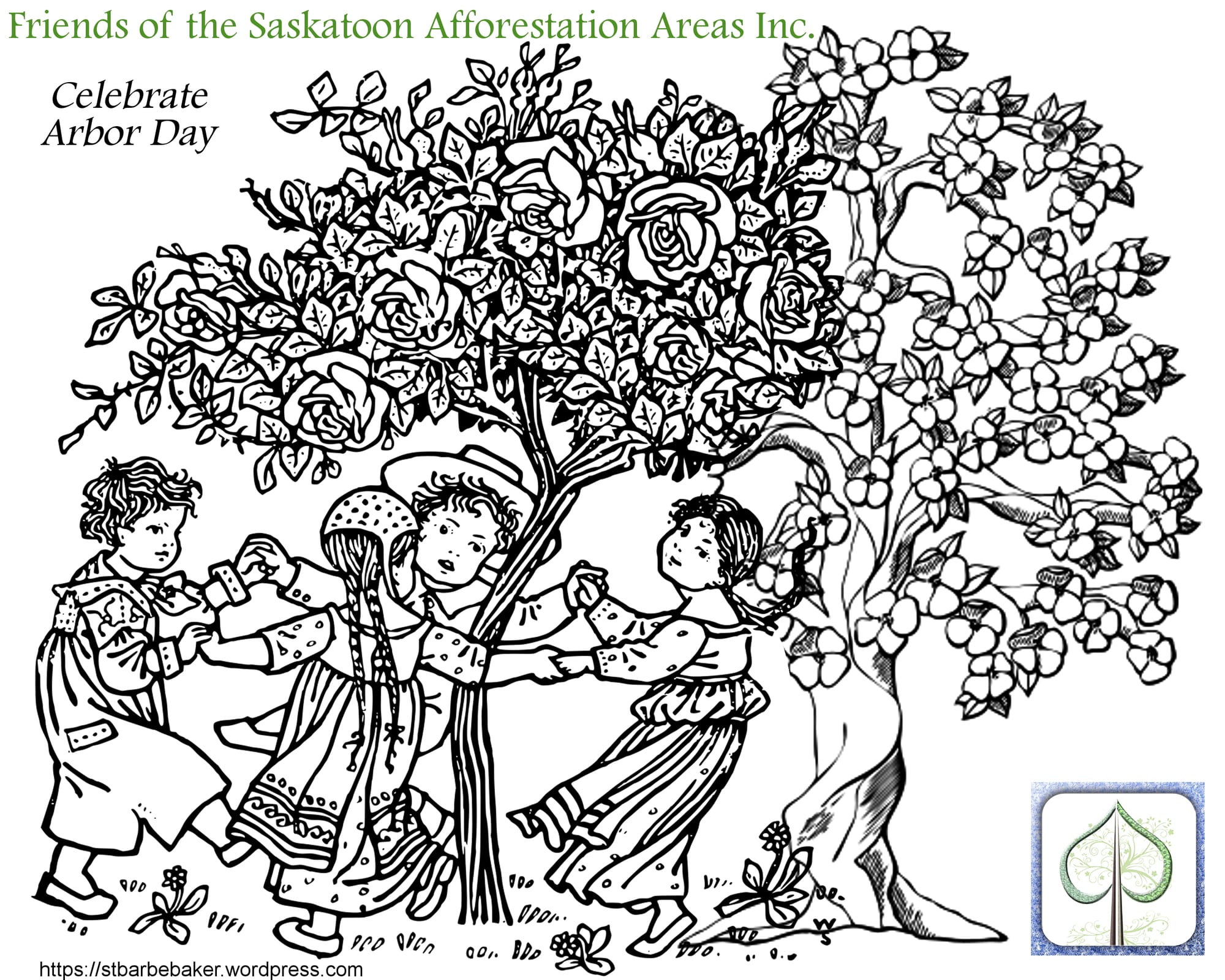Forest Arbor Day Coloring page