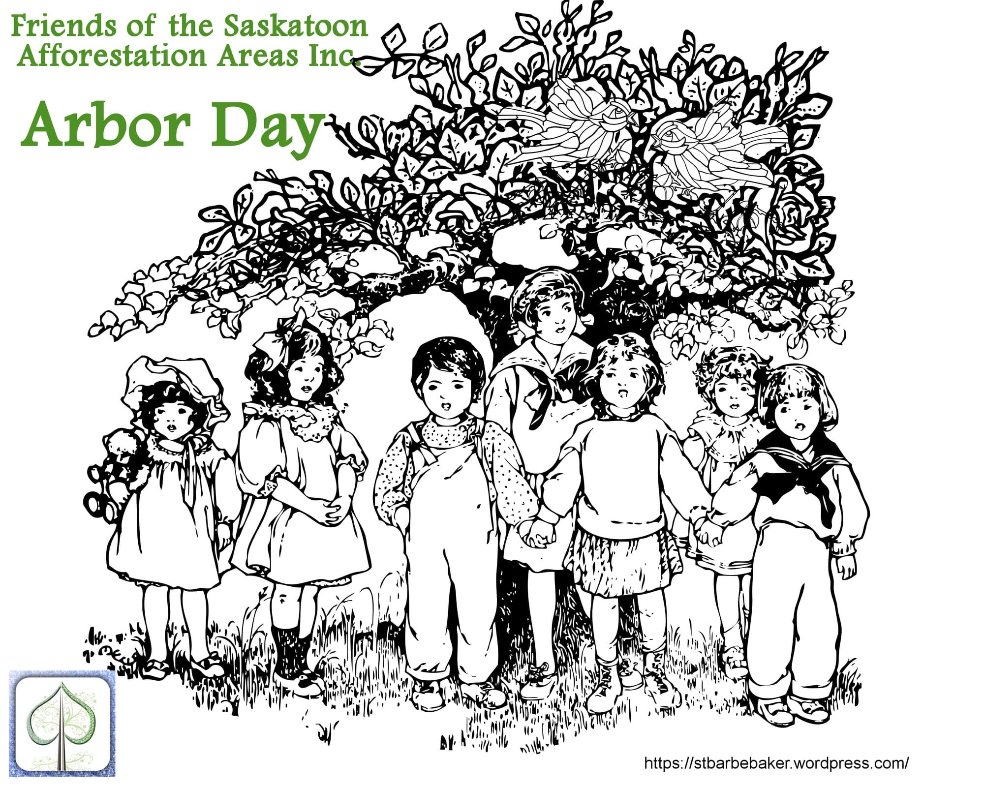 Forest Arbor Day Coloring Page 2