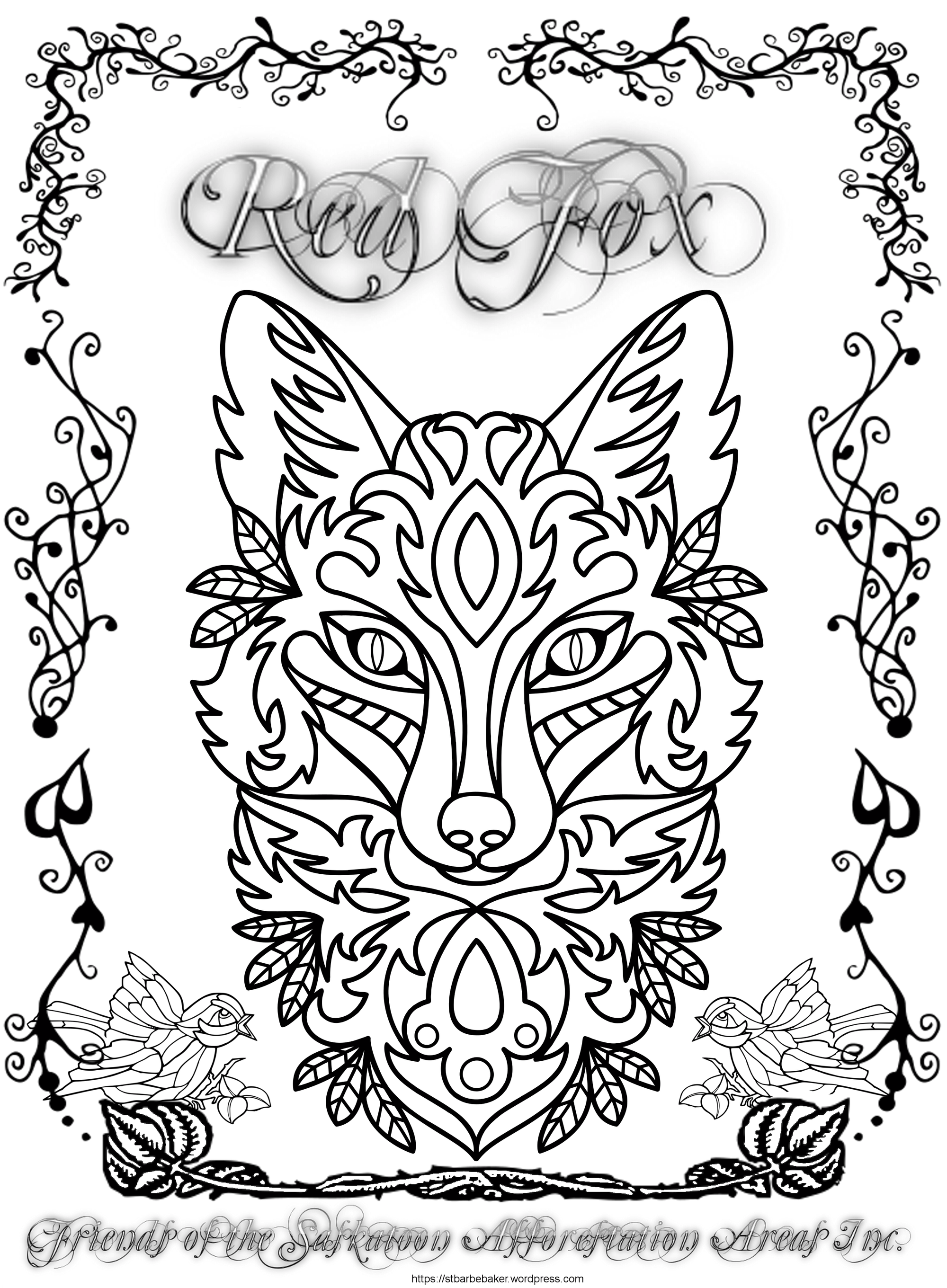 Red Fox coloring page