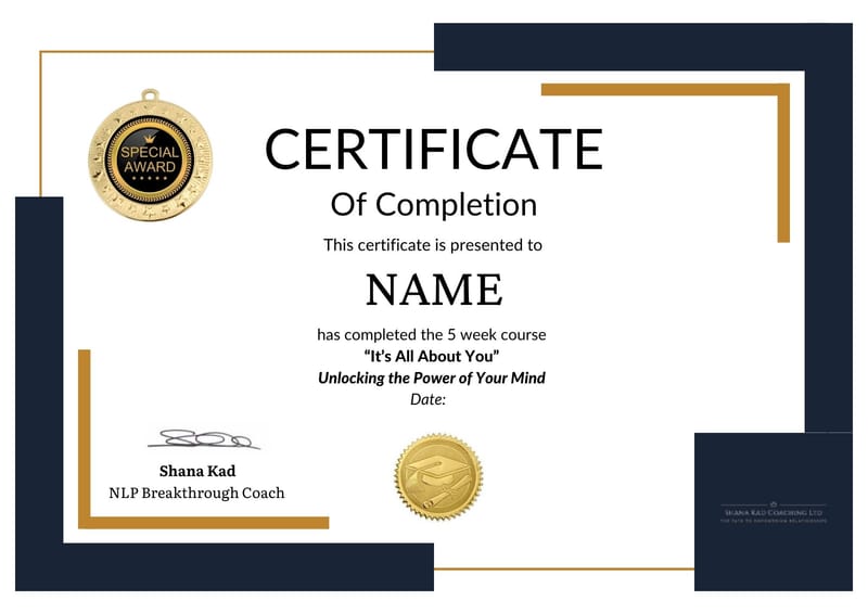 CERTIFICATION OF COMPLETION