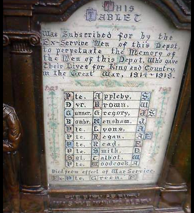 Wigan Wallgate Station War Memorial