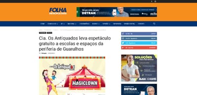 Cia. Os Antiquados leva espetáculo gratuito a escolas e espaços da periferia de Guarulhos