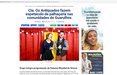 GRU Diário - Cia. Os Antiquados fazem espetáculo de palhaçaria nas comunidades de Guarulhos