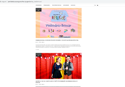 PORTAL DA EDUCAÇÃO - ESPETÁCULO DA CIA. OS ANTIQUADOS COMPÕE PROGRAMAÇÃO DA SEMANA MUNDIAL DO BRINCAR