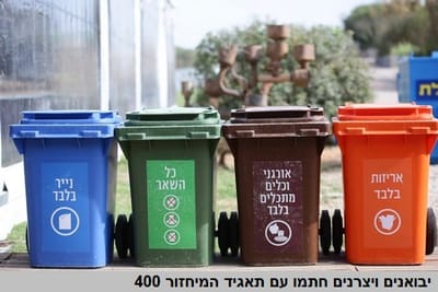 400 יבואנים ויצרנים חתמו עם תאגיד מיחזור פסולת האריזות