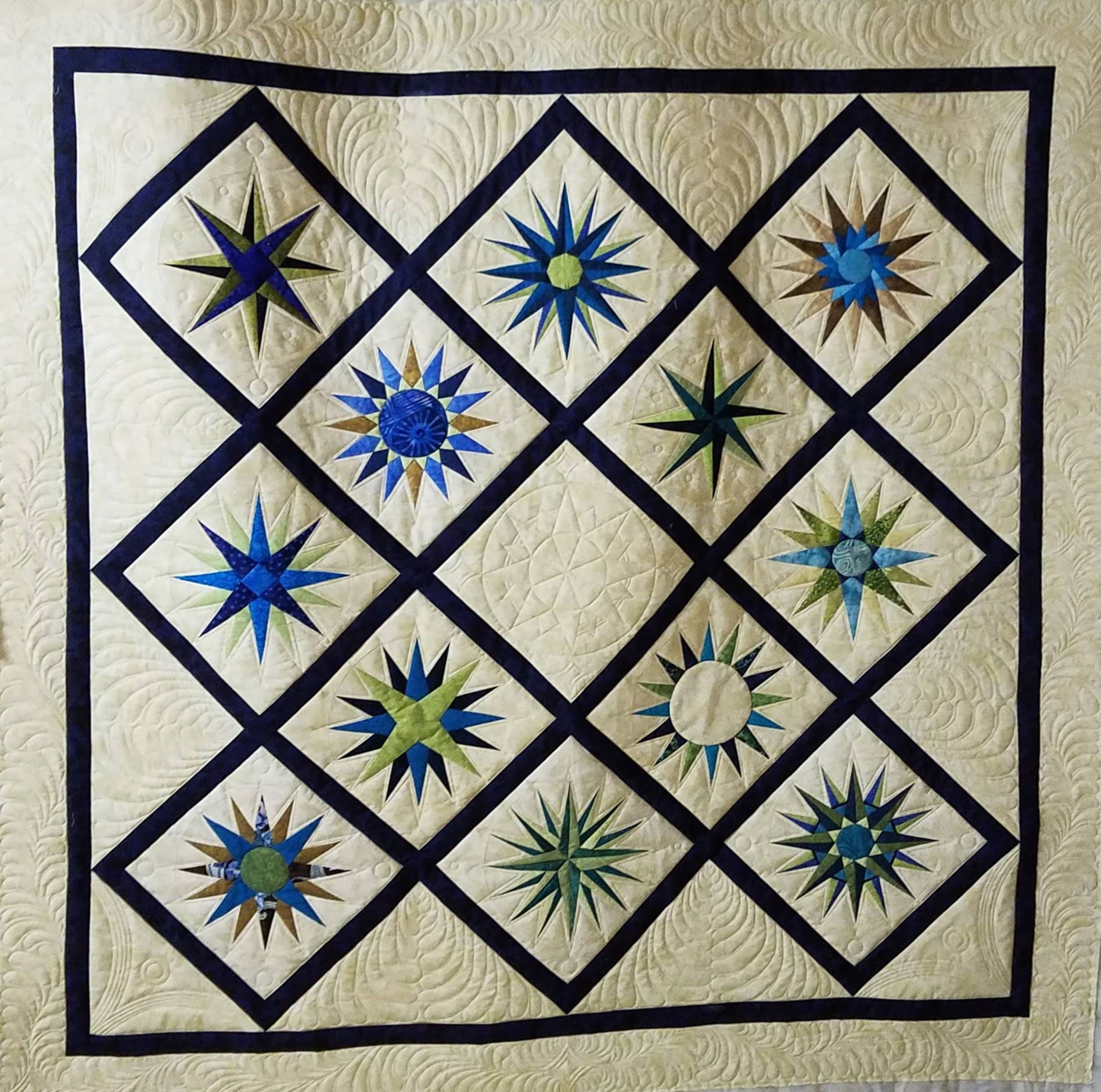 Custom Quilting Top View A001