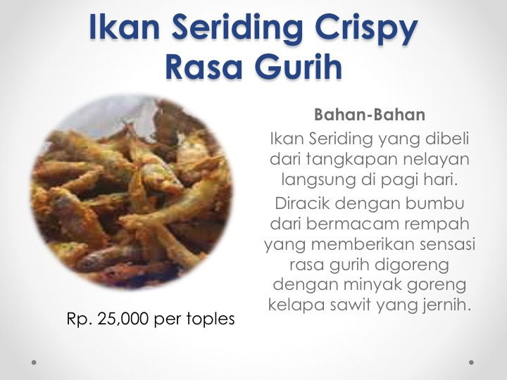 Ikan Seriding Crispy Rasa Gurih