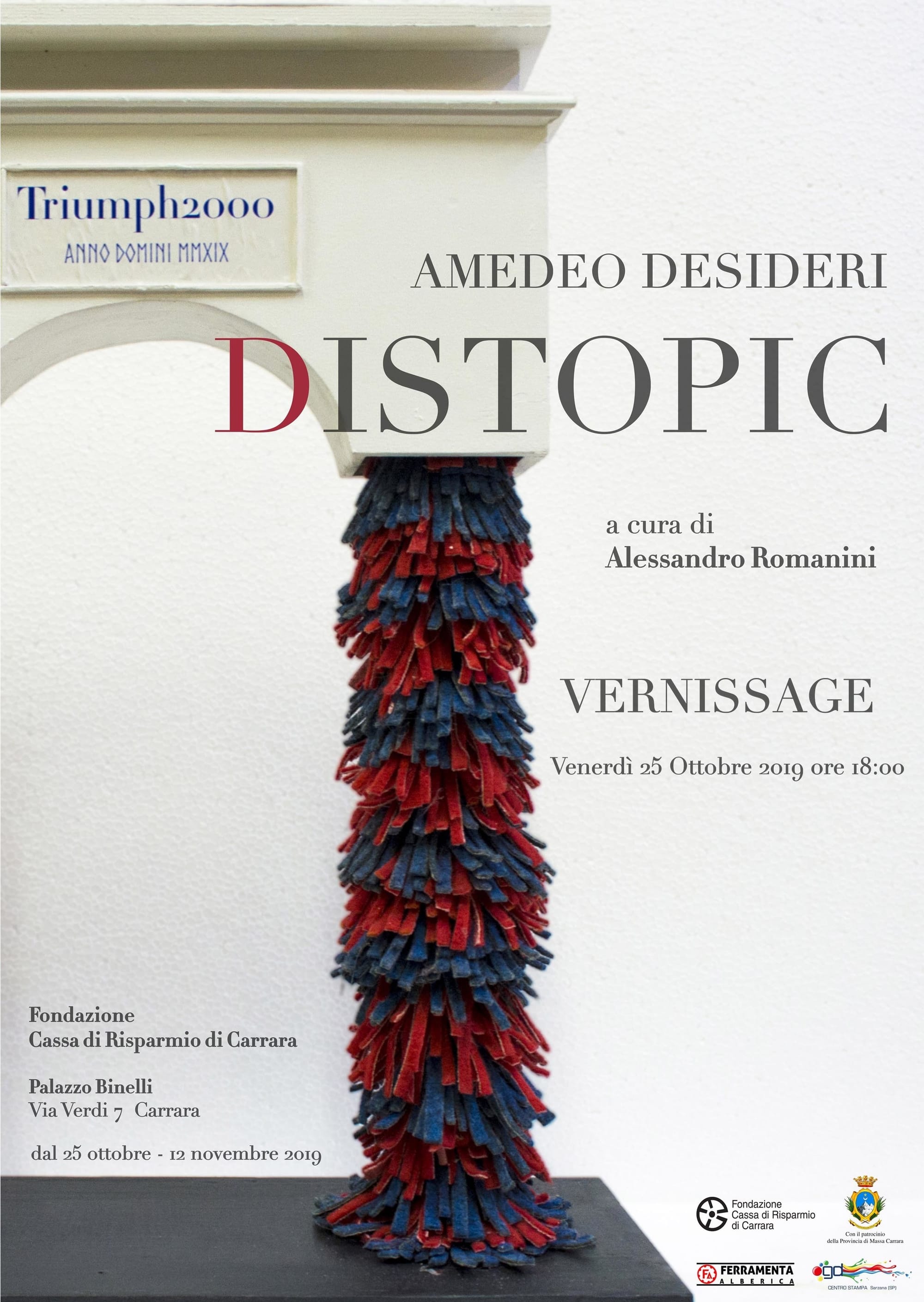 “Distopic”, da oggi in mostra le opere di Amedeo Desideri