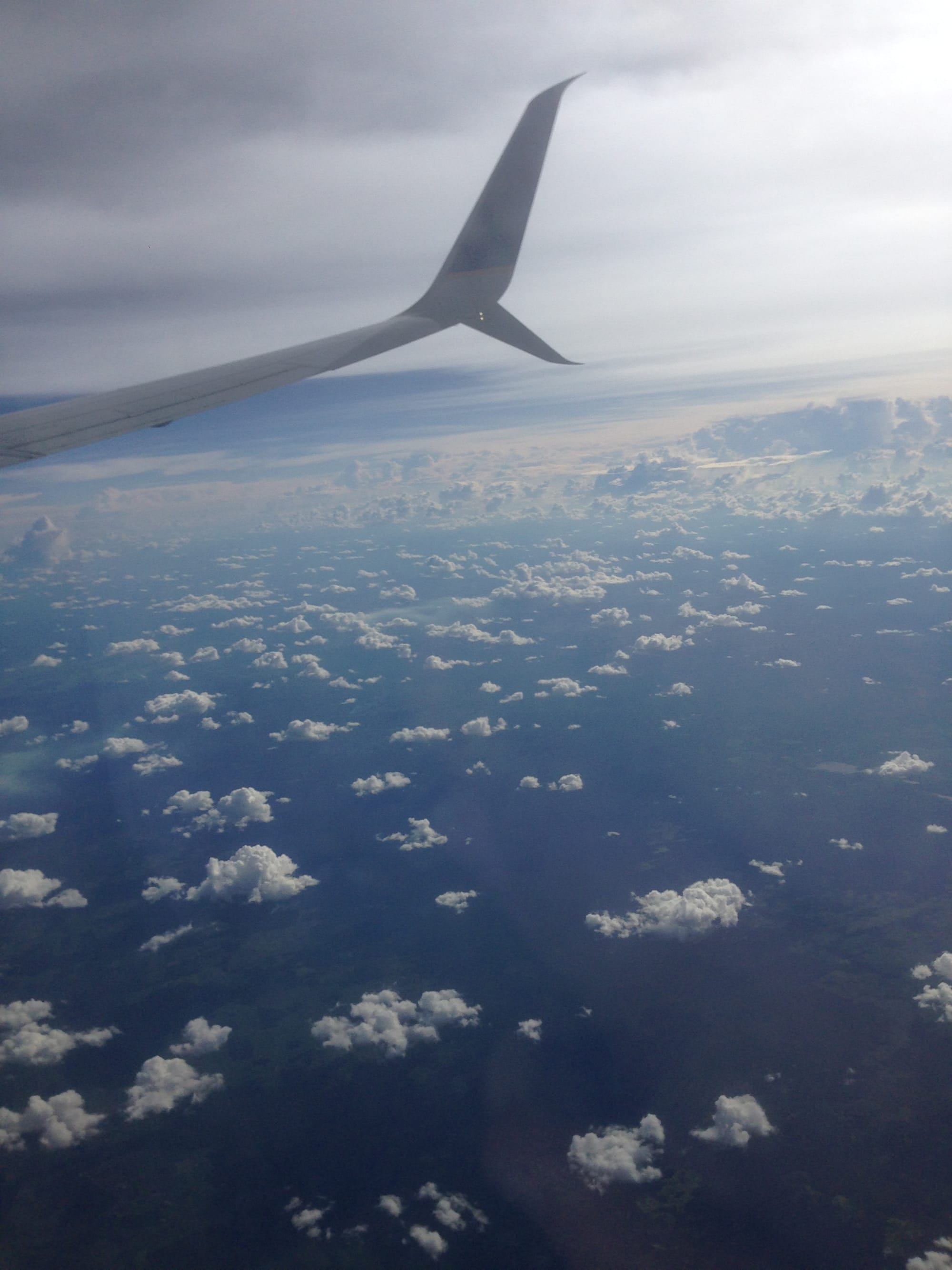 Flying over the ocean