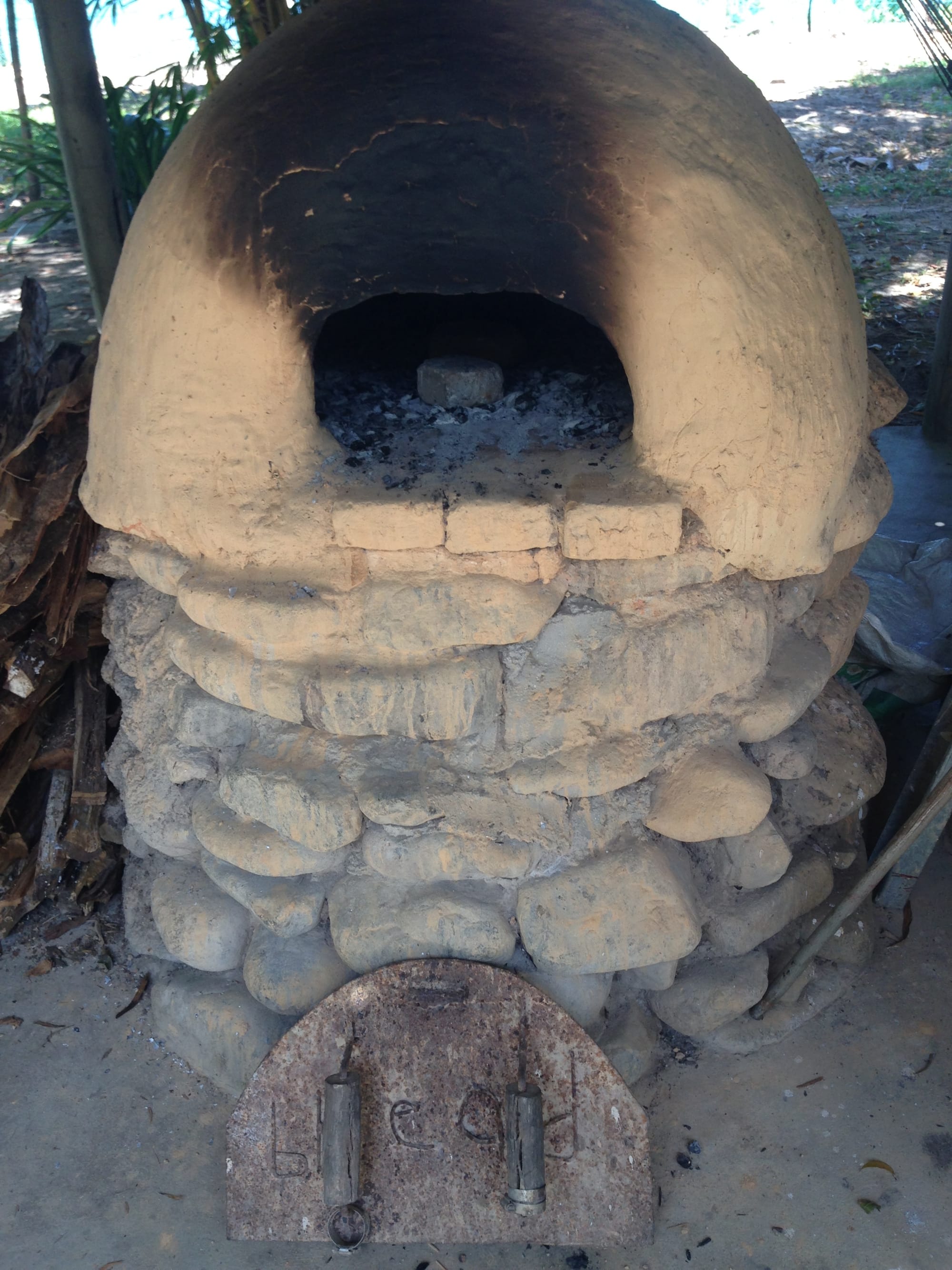 The horno (outdoor oven) where we bake
