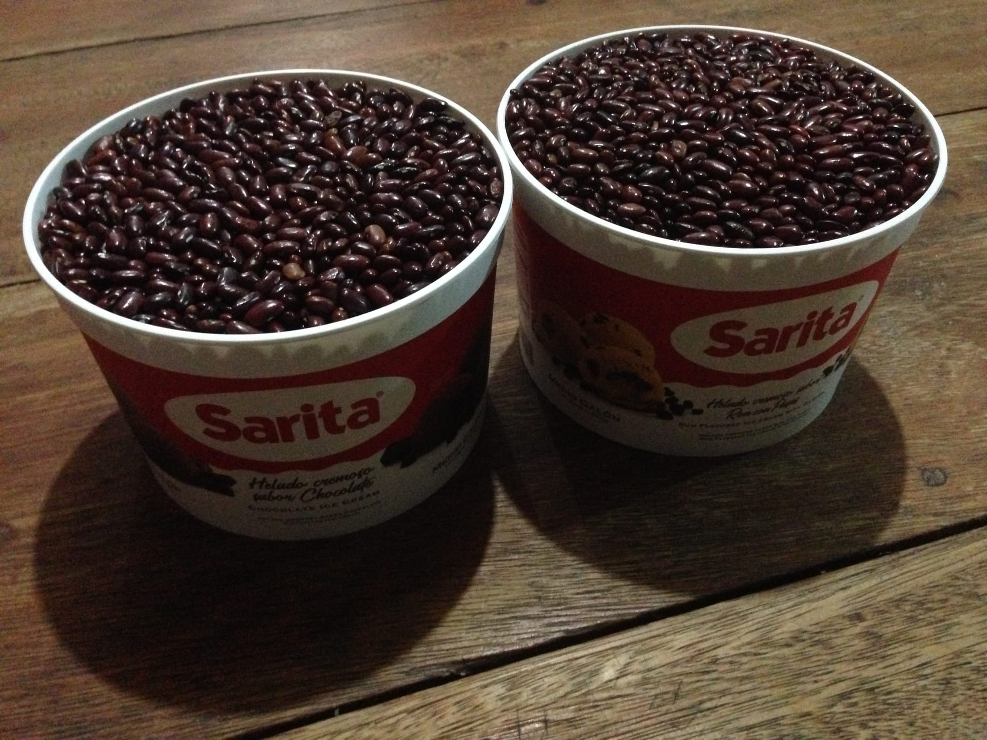 Sorted beans that we will eat in a week