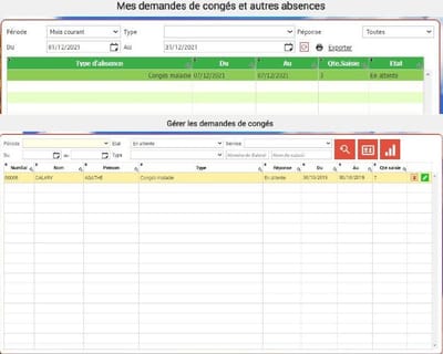 Module de gestion des absences image