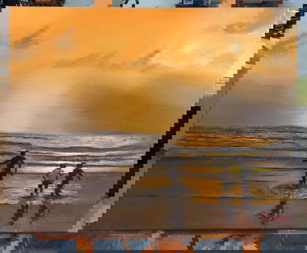 Resting waters of Arabia sea as in Goa -Sold