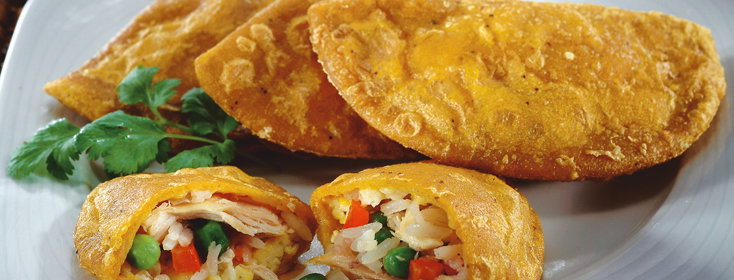 TORTILLA DE VERDE CON RELLENO DE POLLO