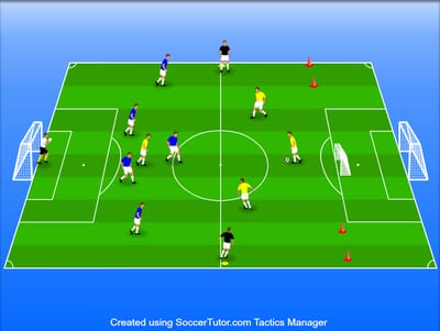 4V5 עם יציאה מהירה דרך משחק אגפים