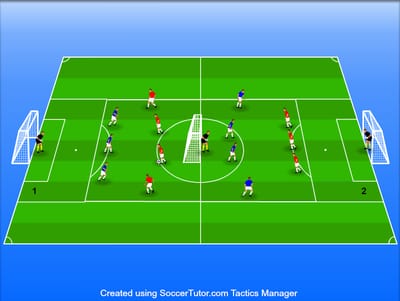 4V3 ל 7V7 בשני אזורים