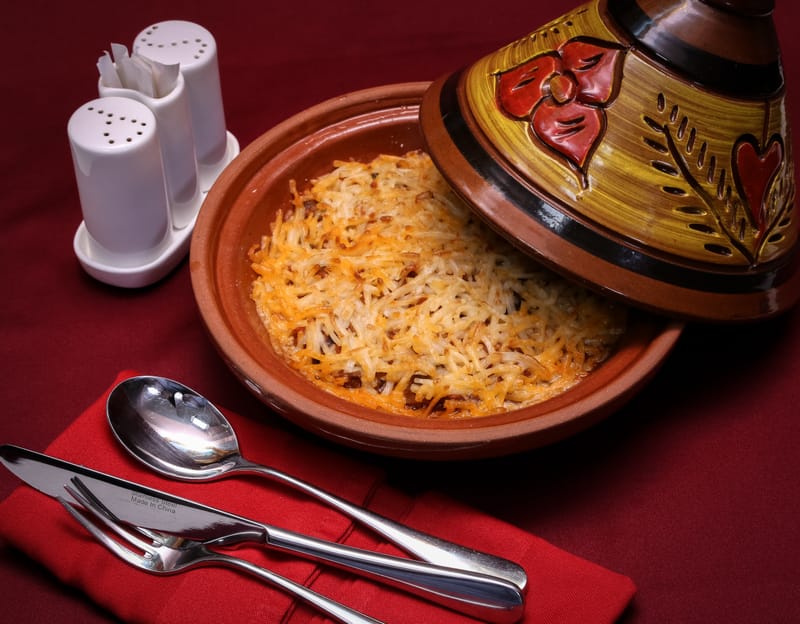 طاجن لحم بالجبنة / Meat Casserole with Cheese