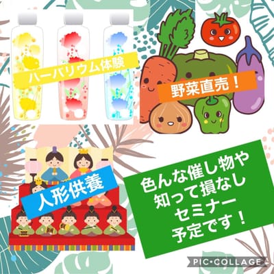 人形供養やハーバリウム体験なども開催します。