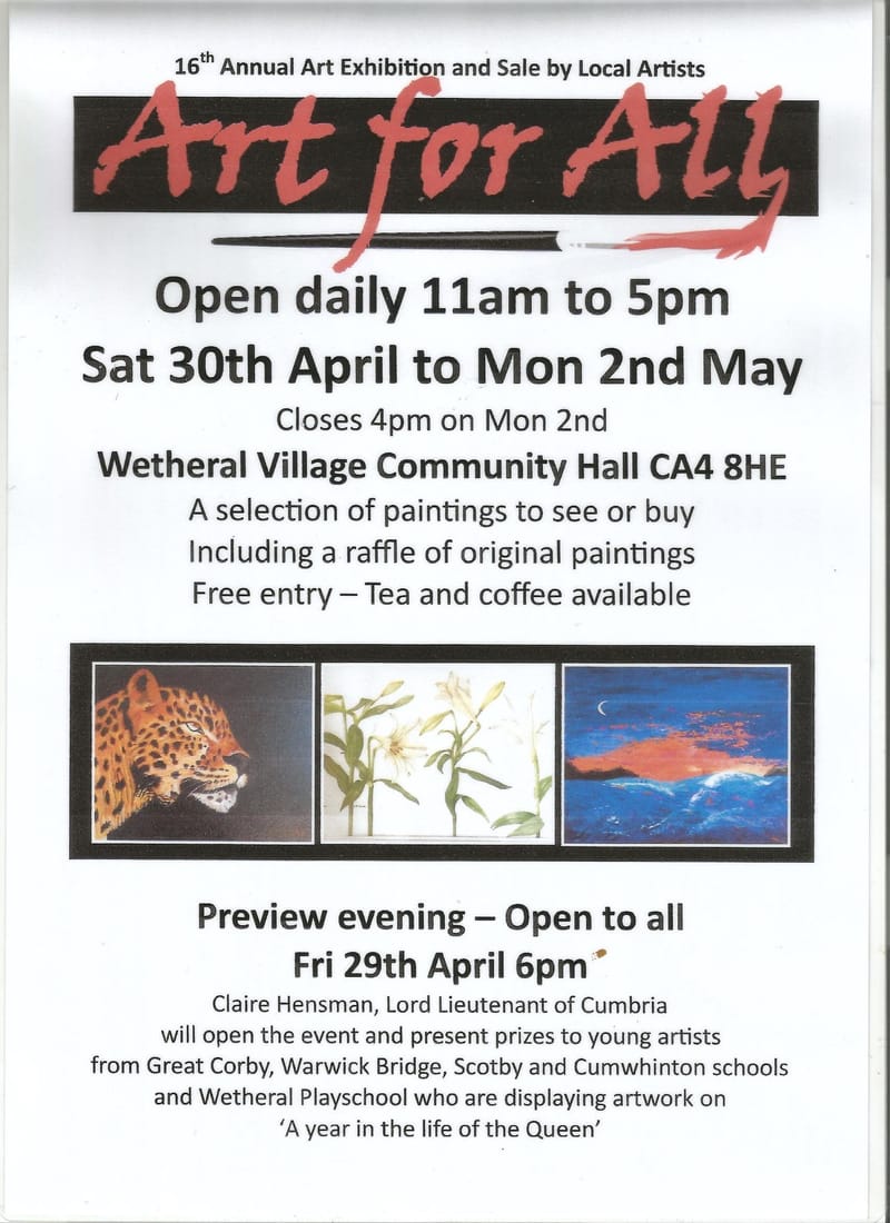Exhibition at Wetheral Village Hall