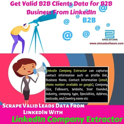 Get valid b2b clients' data for B2B business with LinkedIn Scraper