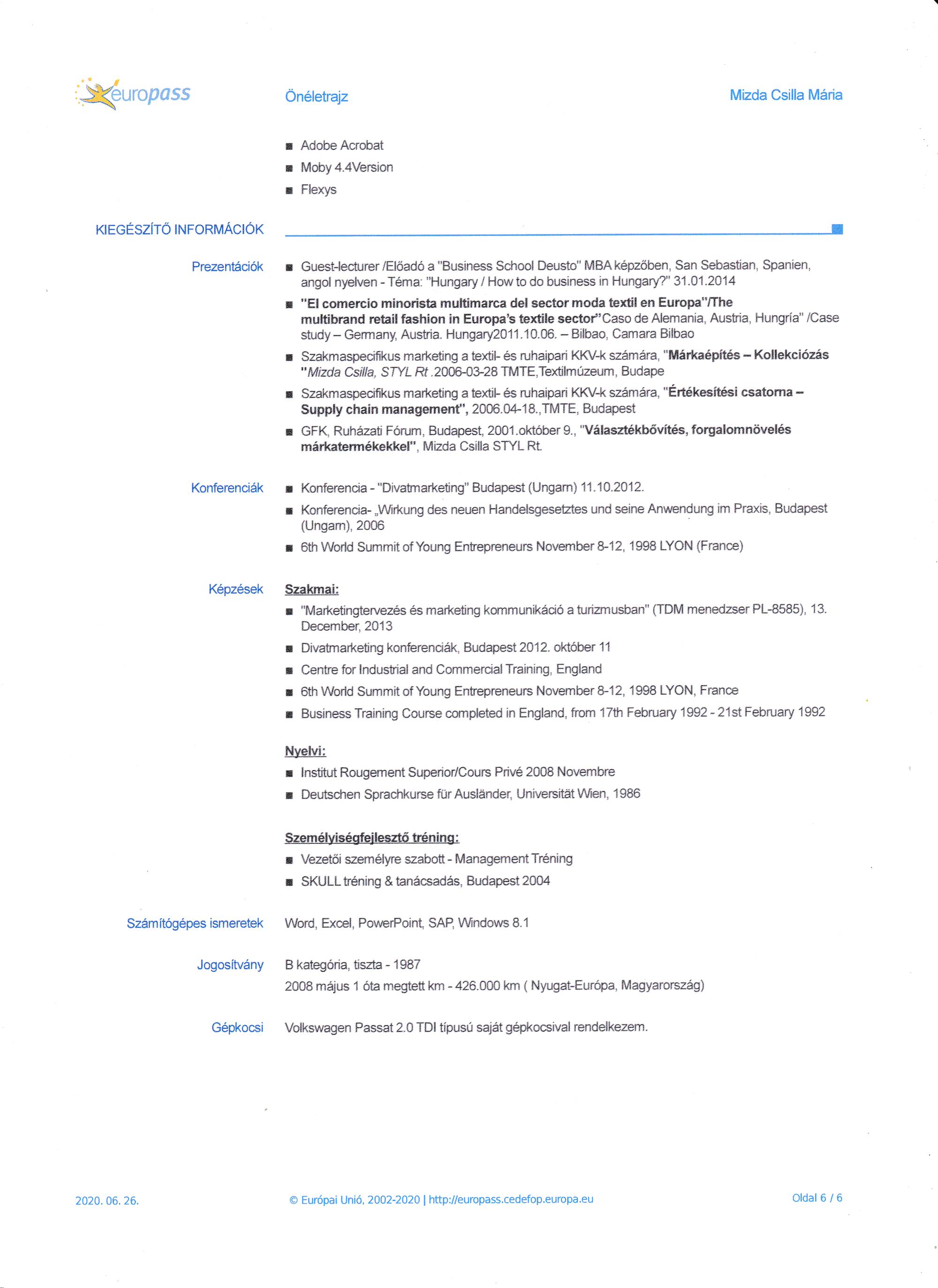 CV - HU - MIZDA CSILLA MÁRIA