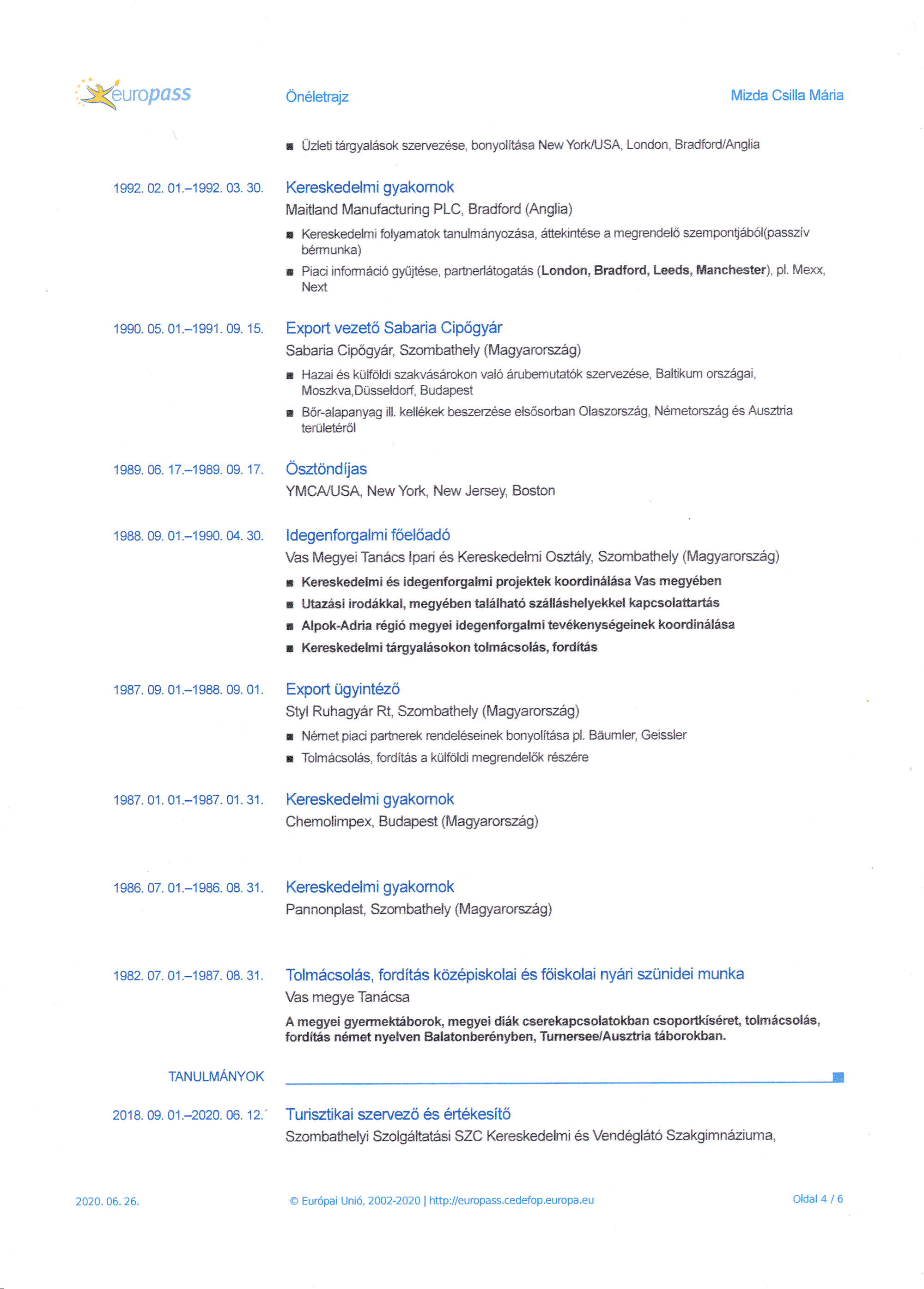 CV - HU - MIZDA CSILLA MÁRIA